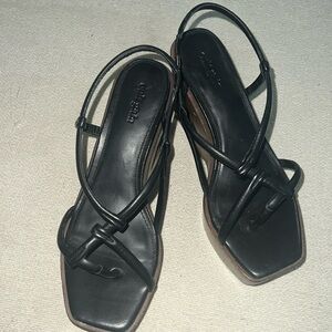 Cult Gaia Black Strappy Sandals